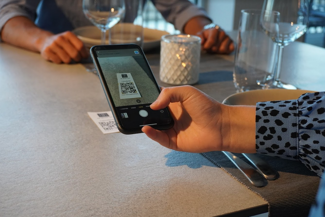 Menu QR Code en utilisation